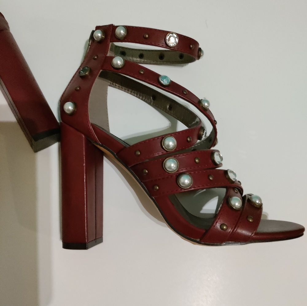Open toe strappy heels